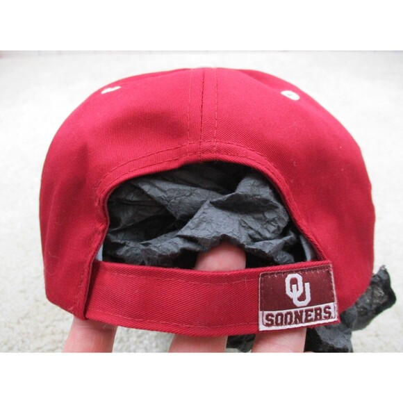 Oklahoma Sooners Hat Cap Strap Back One Size Red White NCAA College Football Men - Picture 7 of 10